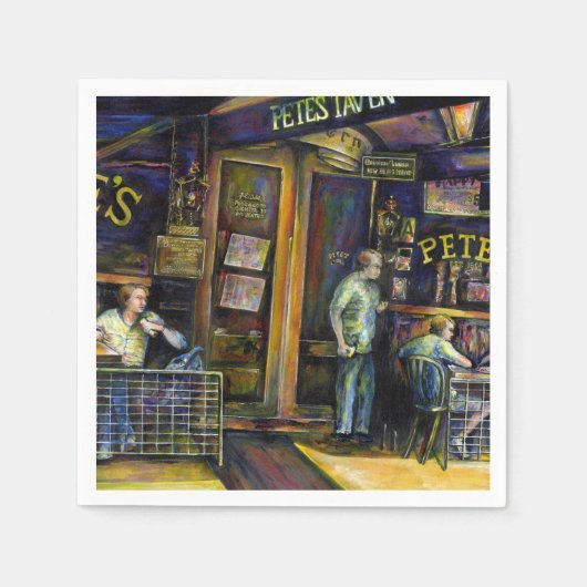 不定形幽霊のよく出るの影によって スタンダードカクテルナプキン (正面)