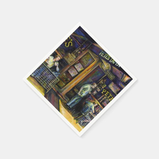 不定形幽霊のよく出るの影によって スタンダードカクテルナプキン (角)