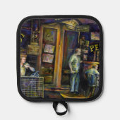 不定形幽霊のよく出るの影によって 鍋敷き (正面)