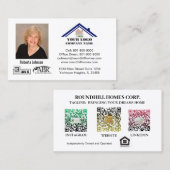 不実在動産プロフェッショナル写真ロゴQRコードの追加  名刺 (正面/裏面)