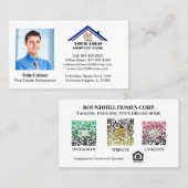 不実在動産プロフェッショナル写真ロゴQRコードの追加   名刺 (正面/裏面)