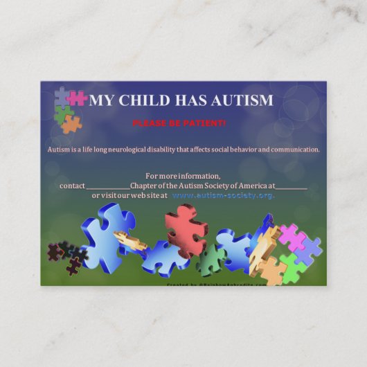 不寛容な名刺のための名刺 名刺 (正面)