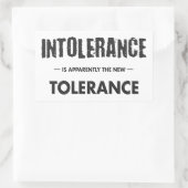 不寛容は明らかに新しい寛容だ 長方形シール (バッグ)