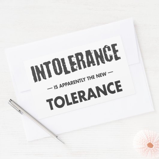 不寛容は明らかに新しい寛容だ 長方形シール (封筒)