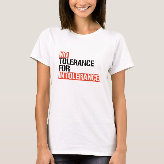 不寛容は許さない Tシャツ (正面)