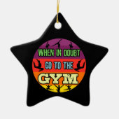 不審時の女子体操ジムへ セラミックオーナメント (正面)