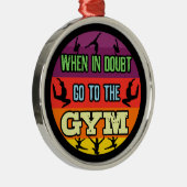 不審時の女子体操ジムへ メタルオーナメント (右)