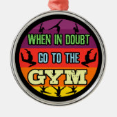 不審時の女子体操ジムへ メタルオーナメント (正面)