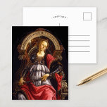 不屈さ | Botticelli ポストカード<br><div class="desc">不屈の精神（1470年）ルネッサンスイタリアンスの芸術家サンドロ・ボッティチェリ。このオリジナルの作品は、フィレンツェのパラッツォ・デラ・シニョリアの法廷を意図した徳を表す7つの絵画のセットから、パネル上のテンペラである飾。デザインツールを使用してイメージのカスタム文字を追加したり、イメージをカスタマイズする。</div>