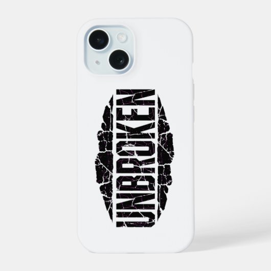 不屈のモチベーション iPhone 15ケース (裏面)