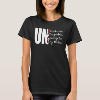 不屈の女性エンパワーメントモチベーション Tシャツ
