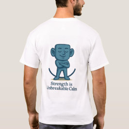 不屈の平静こそ強さ モチベーショナルTシャツ Tシャツ