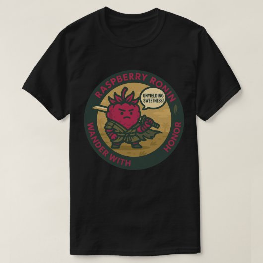 不屈の甘さ 戦士 ラズベリー Tシャツ (デザイン正面)