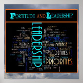 不屈の精神とリーダーシップ ポスター (正面)