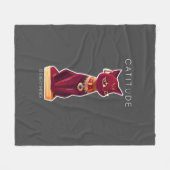 不屈の精神は万物だ フリースブランケット (正面(横))