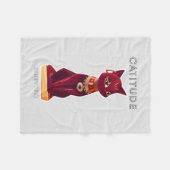 不屈の精神は万物だ フリースブランケット (正面(横))