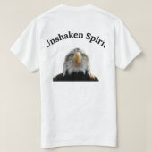 不屈の精神 ハクトウワシ グラフィックTシャツ Tシャツ (デザイン裏面)