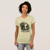 不屈の精神 - 女性的な自然の肖像画 山 Tシャツ (正面フル)