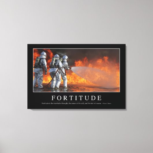 不屈の精神：感動的引用文 キャンバスプリント (正面)