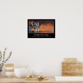 不屈の精神：感動的引用文 ポスター (キッチン)