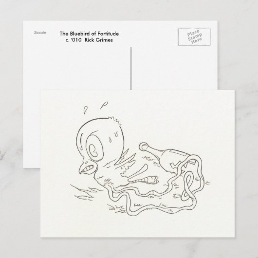 不屈の青い鳥 ポストカード (正面/裏面)