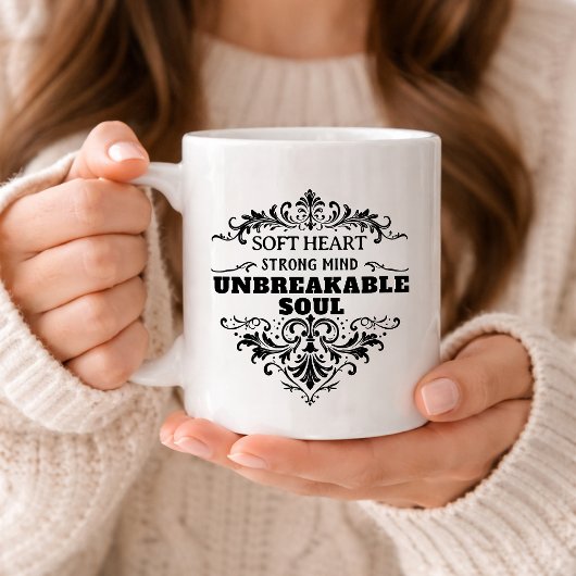 不屈の魂を持つ女性のためのヴィンテージスタイルのマグカップ コーヒーマグカップ