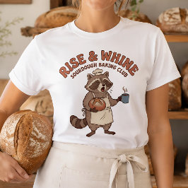 不平を言いつつパン作り アライグマ サワードウ ブレッド Tシャツ