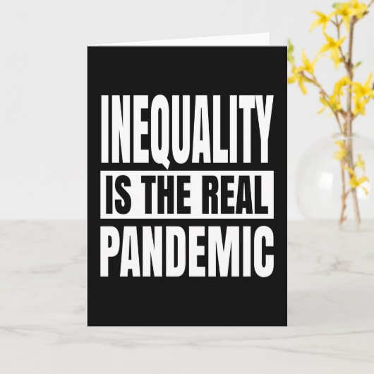 不平等は大流行実在だ カード (黄色い花)