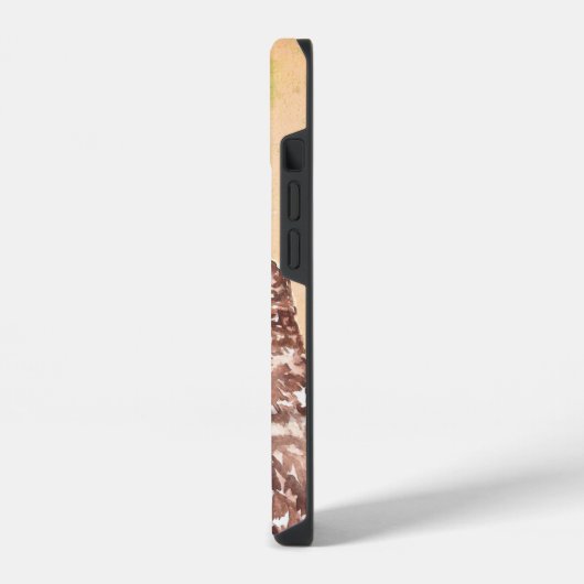 不幸な不機嫌な穴ぐきフクロウのクチクした水色 iPhoneケース (左側面)