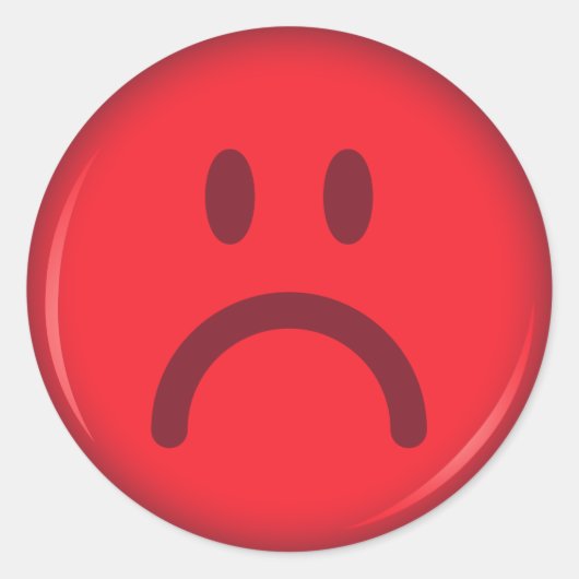 不幸な怒赤顔 ラウンドシール (正面)