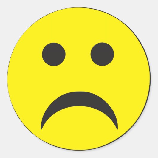 不幸な悲しみの顔 ラウンドシール (正面)