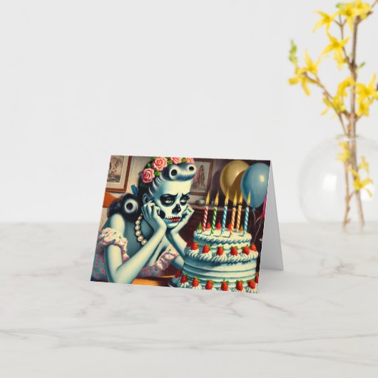 不幸な誕生日 カード (黄色い花)