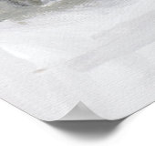 不幸な雪猫フォークアー絵画トデザイン ポスター (角)