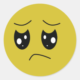 不幸な顔文字 ラウンドシール