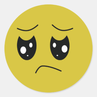 不幸な顔文字 ラウンドシール