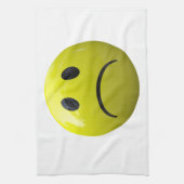 不幸な顔絵文字 キッチンタオル (縦)