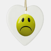 不幸な顔絵文字 セラミックオーナメント (右)