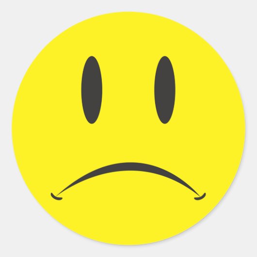 不幸な顔 ラウンドシール (正面)