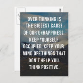 不幸の最大の原因引用文 ポストカード (正面/裏面)