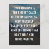 不幸の最大の原因引用文 ポストカード (正面)