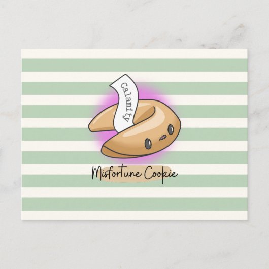 不幸クッキーが災難はがきを書く ポストカード (正面)