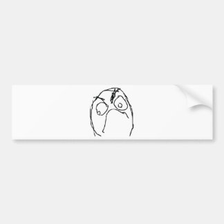 不幸怒なミーム顔 バンパーステッカー