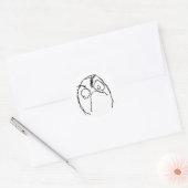 不幸怒なミーム顔 ラウンドシール (封筒)