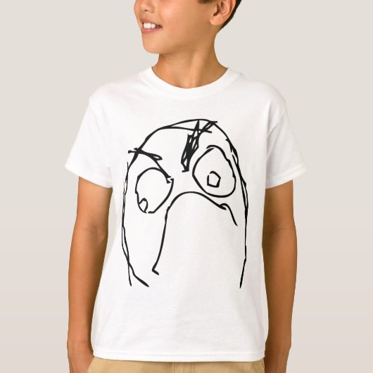 不幸怒なミーム顔 Tシャツ (正面)