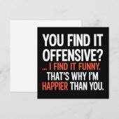 不快に感じる？面白いユーモア 皮肉 招待状 (正面/裏面)