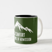 不快は入場の価だ ツートーンマグカップ (正面右)