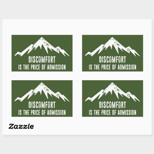 不快は入場の価だ 長方形シール (シート)