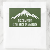 不快は入場の価だ 長方形シール (バッグ)