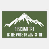 不快は入場の価だ 長方形シール (正面)