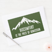 不快は入場の価だ 長方形シール (封筒)